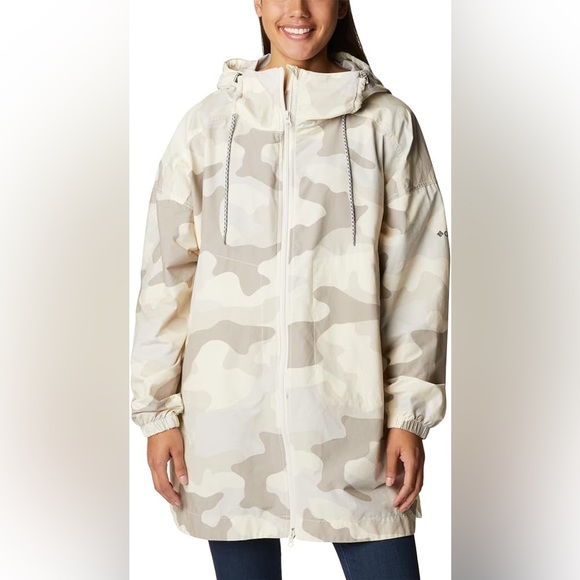 Columbia Little Fields Ivory Camo Hooded Jacket Small - Picture 1 of 11